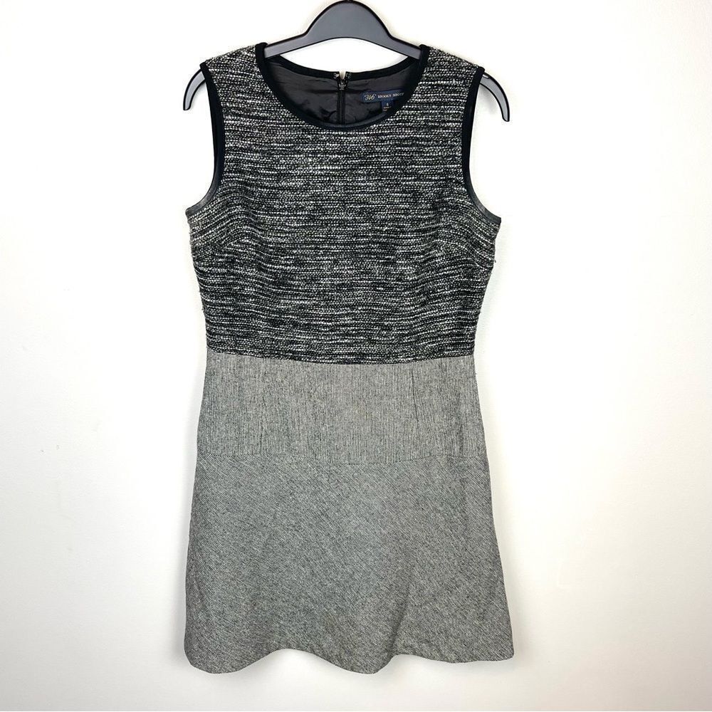 Brooks Brothers 365 Tweed Houndstooth A-Line Dress size 6